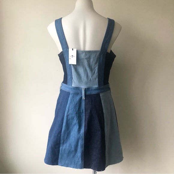 7 For All Mankind Patchwork A Line Dress In Patchwork Found, L NWT - Picture 8 of 10